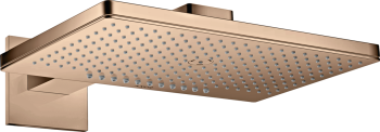  - AXOR ShowerSolutions Deszczownica prysznicowa 46 x 30 cm 2 jest z ramieniem prysznicowym, rozeta kwadratowa czerwone złoto polerowane 35280300 - 35280300 - Łazienki Szydłowski