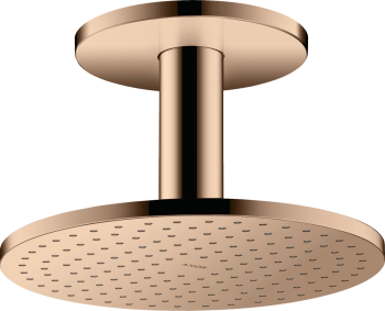 - AXOR ShowerSolutions Deszczownica prysznicowa 25 cm 2jet do montażu w suficie czerwone złoto polerowane 35297300 - 35297300 - Łazienki Szydłowski