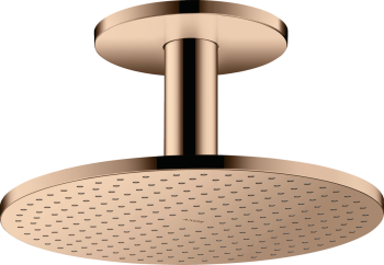 - AXOR ShowerSolutions Deszczownica prysznicowa 30 cm 2jet z przyłączem sufitowym czerwone złoto polerowane 35304300 - 35304300 - Łazienki Szydłowski