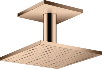 - AXOR ShowerSolutions Deszczownica prysznicowa 25 x 25 1jet z przyłączem sufitowym czerwone złoto polerowane 35308300 - 35308300 - Łazienki Szydłowski