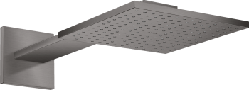 - AXOR ShowerSolutions Deszczownica 25 x 25cm 2jet z ramieniem prysznicowym Czarny Chrom Szczotkowany 35310340 - 35310340 - Łazienki Szydłowski