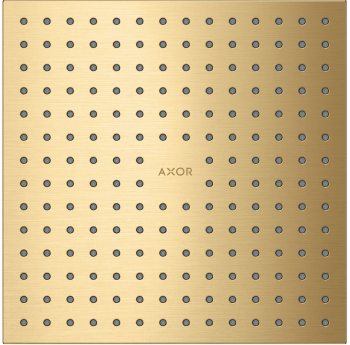- AXOR ShowerSolutions Deszczownica prysznicowa 25 x 25 cm 2jet do montażu w suficie złoty optyczny szczotkowany 35313250 - 35313250 - Łazienki Szydłowski