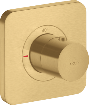 - AXOR Citterio E Bateria termostatyczna 12 x 12 cm, podtynkowa złoty optyczny szczotkowany 36702250 - 36702250 U - Łazienki Szydłowski