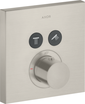 - AXOR ShowerSolutions Bateria termostatyczna do 2 odbiorników, kwadratowy, podtynkowa stal szlachetna optyczna 36715800 - 36715800 - Łazienki Szydłowski