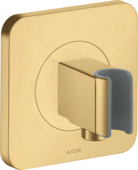 - AXOR Citterio E Przyłącze węża prysznicowego 120/120 z uchwytem, softsquare złoty optyczny szczotkowany 36724250 - 36724250 U - Łazienki Szydłowski