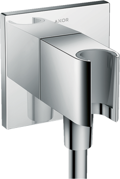 - AXOR ShowerSolutions Przyłącze węża prysznicowego z uchwytem, kwadratowe chrom 36734000 - 36734000 - Łazienki Szydłowski