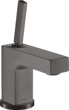  - AXOR Citterio bateria umywalkowa 80 do małych umywalek z uchwytem Pin i kompletem odpływowym z cięgłem czarny chrom szczotkowany 39015340 - 39015340 - Łazienki Szydłowski