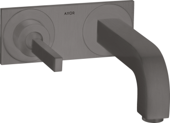  - AXOR Citterio bateria umywalkowa z uchwytem Pin, wylewką 160 mm i płytką, ścienna, podtynkowa czarny chrom szczotkowany 39112340 - 39112340 - Łazienki Szydłowski
