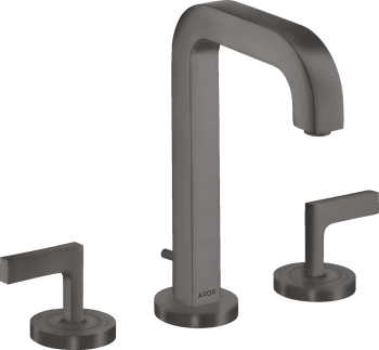  - AXOR Citterio 3-otworowa bateria umywalkowa 170 z kompletem odpływowym z cięgłem czarny chrom szczotkowany 39135340 - 39135340 - Łazienki Szydłowski