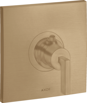 - AXOR Citterio Bateria termostatyczna HighFlow z uchwytem jednoramiennym, podtynkowa brąz szczotkowany 39711140 - 39711140 U - Łazienki Szydłowski
