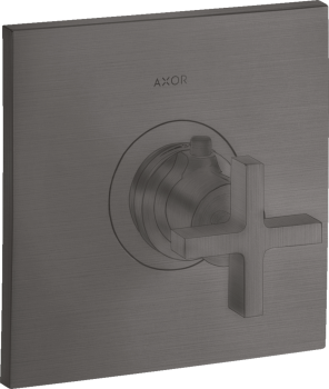 - AXOR Citterio Bateria termostatyczna HighFlow z uchwytem krzyżowym, podtynkowa czarny chrom szczotkowany 39716340 - 39716340 - Łazienki Szydłowski