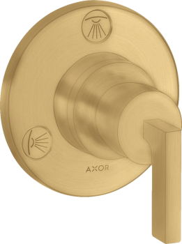  - AXOR Citterio Zawór odcinająco-przełączający Trio/Quattro z uchwytem jednoramiennym, podtynkowy złoty optyczny szczotkowany 39920250 - 39920250 U - Łazienki Szydłowski