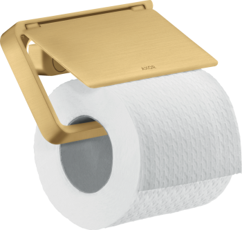 - AXOR Universal Softsquare Uchwyt na papier toaletowy z osłoną złoty optyczny szczotkowany 42836250 - 42836250 - Łazienki Szydłowski