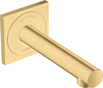  - AXOR Uno Elektroniczna bateria umywalkowa z wylewką 16,1 cm, ścienna, podtynkowa złoty optyczny szczotkowany 45110250 - 45110250 - Łazienki Szydłowski