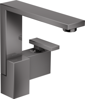 - AXOR Edge bateria umywalkowa 190 z kompletem odpływowym Push-Open, szlif diamentowy czarny chrom polerowany 46021330 - 46021330 - Łazienki Szydłowski
