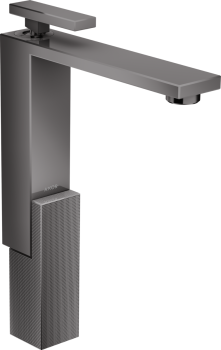 - AXOR Edge bateria umywalkowa 280 do umywalek nablatowych z kompletem odpływowym Push-Open, szlif diamentowy czarny chrom polerowany 46031330 - 46031330 - Łazienki Szydłowski