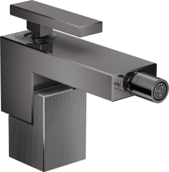- AXOR Edge bateria bidetowa z kompletem odpływowym Push-Open, szlif diamentowy czarny chrom polerowany 46211330 - 46211330 - Łazienki Szydłowski