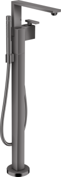 - AXOR Edge bateria wannowa, wolnostojąca, szlif diamentowy czarny chrom polerowany 46441330 - 46441330 - Łazienki Szydłowski