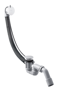 - AXOR Kompletny syfon wannowy z przelewem, standardowy chrom 58316000 - 58316000 - Łazienki Szydłowski