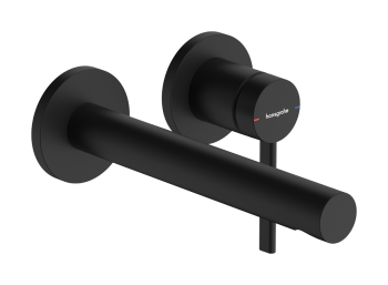 - HANSGROHE Zesis S bateria umywalkowa ścienna zasięg wylewki 19,4 cm czarny mat 74750670 - 74750670 - Łazienki Szydłowski