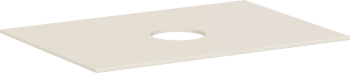 - HANSGROHE Xevolos E Blat 78 x 55cm z wycięciem na środku pod umywalkę nablatową bez otworu na baterię piaskowy beż matowy 54328780 - 54328780 - Łazienki Szydłowski