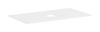  - HANSGROHE Xevolos E Blat 98 x 55cm z wycięciem na środku pod umywalkę nablatową bez otworu na baterię biały mat - 54329700 - Łazienki Szydłowski