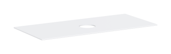  - HANSGROHE Xevolos E Blat 118 x 55cm z wycięciem na środku pod umywalkę nablatową bez otworu na baterię biały mat 54330700 - 54330700 - Łazienki Szydłowski
