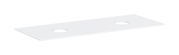  - HANSGROHE Xevolos E Blat 137 x 55cm z wycięciami pod 2 umywalki nablatowe bez otworu na baterię biały mat 54332700 - 54332700 - Łazienki Szydłowski