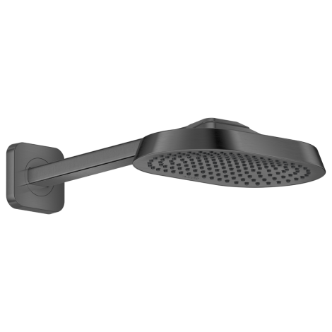 - AXOR ShowerSphere Deszczownica prysznicowa 25 x 16 cm 1jet EcoSmart+ z ramieniem prysznicowym czarny chrom szczotkowany 39770340 - 39770340 - Łazienki Szydłowski