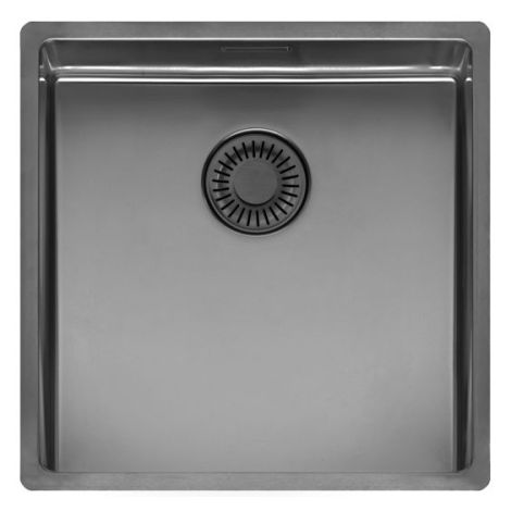  - Reginox New York zlewozmywak 44 x 44 x 18 cm stal nierdzewna kolor Gun Metal  R38710 - R38710 - Łazienki Szydłowski