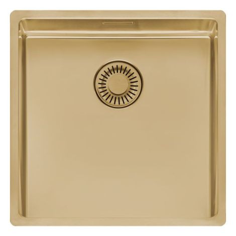  - Reginox New York zlewozmywak 44 x 44 x 18 cm stal nierdzewna kolor złoty  R38734 - R38734 - Łazienki Szydłowski