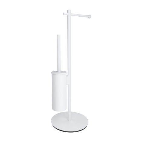 - OMNIRES MODERN PROJECT stojak na papier i szczotkę toaletową, biały mat MP60810WM - MP60810WM - Łazienki Szydłowski