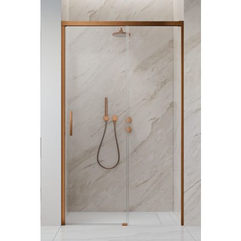 - Radaway Idea Brushed Copper DWJ drzwi do wnęki prysznicowej przesuwne 150cm Prawe 3870199301R - 387019-93-01R - Łazienki Szydłowski