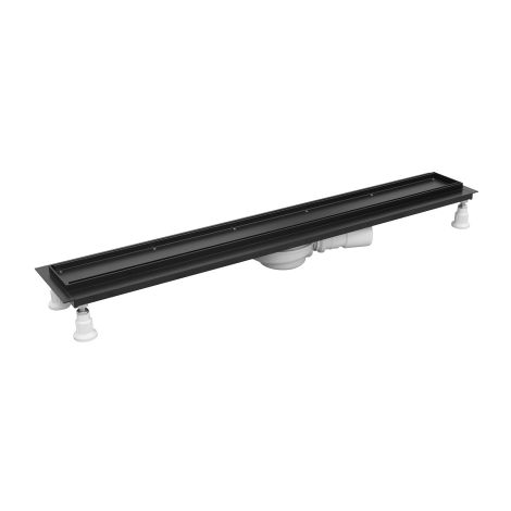 - OMNIRES LOWFIX odpływ liniowy z maskownicą do wklejenia płytek 80 cm czarny półmat LOWFIX80TBL - LOWFIX80TBL - Łazienki Szydłowski