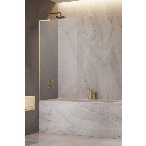  - Radaway Modo SL PNJ II parawan nawannowy jednoczęściowy Lewy 80 cm złoty szczotkowany 103160809901L - 10316080-99-01L - Łazienki Szydłowski