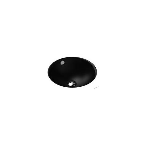  - KALDEWEI CLASSIC umywalka podblatowa o średnicy 36 cm ze stali emaliowanej kolor czarny mat z powłoka Perl Effekt  910106003676 - 910106003676 - Łazienki Szydłowski