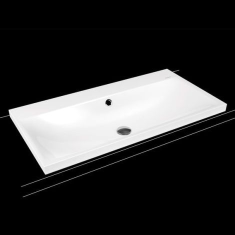  - KALDEWEI SILENIO Umywalka wpuszczana w blat 90 x 46 cm stal emaliowana biała z Perl-Effekt 904006003001 - 904006003001 - Łazienki Szydłowski