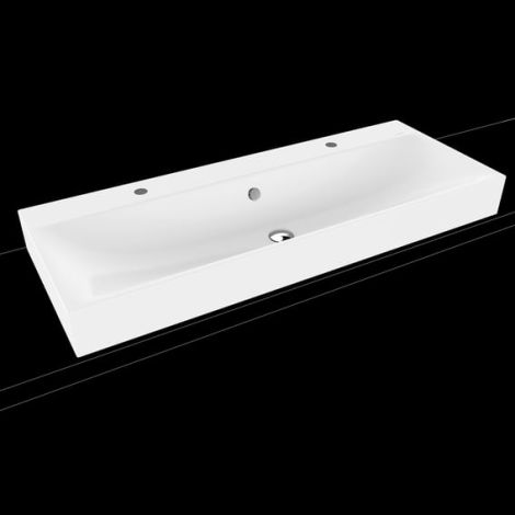  - KALDEWEI SILENIO umywalka podwójna 120 x 46 cm stal emaliowana kolor biały mat z Perl-Effekt 906406043711 - 906406043711 - Łazienki Szydłowski