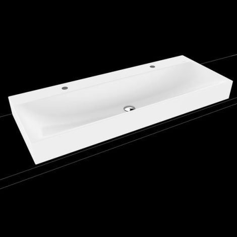  - KALDEWEI SILENIO umywalka podwójna 120 x 46 cm stal emaliowana kolor biały mat z Perl-Effekt 906406363711 - 906406363711 - Łazienki Szydłowski