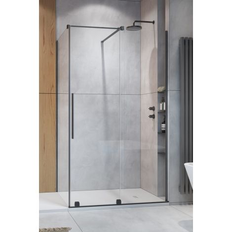 - Radaway FURO KDJ front 100 prawy drzwi 522, ścianka 480 GunMetal 10104522-92-01R/10110480-01-01 - 10104522-92-01R/10110480-01-01 - Łazienki Szydłowski