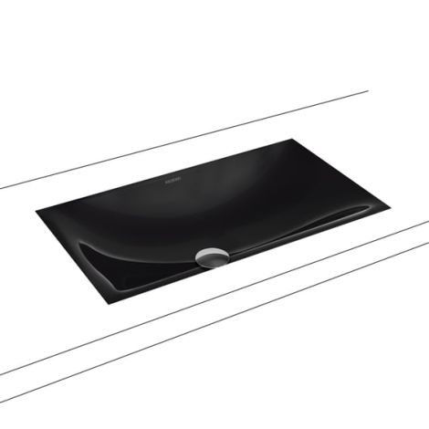  - KALDEWEI SILENIO umywalka podblatowa 63,4 x 39,1 cm stal emaliowana kolor czarny z Perl-Effekt 906006313701 - 906006313701 - Łazienki Szydłowski