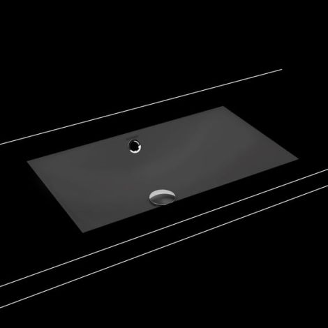  - KALDEWEI SILENIO umywalka podblatowa 63,4 x 39,1 cm stal emaliowana kolor czarny mat z Perl-Effekt 906006003676 - 906006003676 - Łazienki Szydłowski