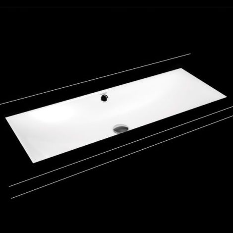  - KALDEWEI SILENIO umywalka podblatowa 93,4 x 39,1 cm stal emaliowana kolor biały mat z Perl-Effekt 906106003711 - 906106003711 - Łazienki Szydłowski
