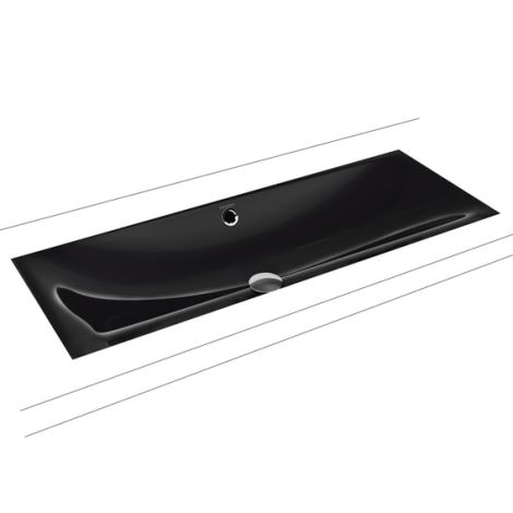  - KALDEWEI SILENIO umywalka podblatowa 93,4 x 39,1 cm stal emaliowana kolor czarny z Perl-Effekt 906106003701 - 906106003701 - Łazienki Szydłowski