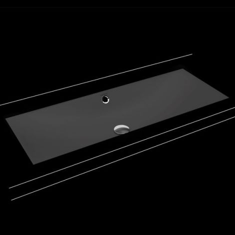  - KALDEWEI SILENIO umywalka podblatowa 93,4 x 39,1 cm stal emaliowana kolor czarny mat z Perl-Effekt 906106003676 - 906106003676 - Łazienki Szydłowski