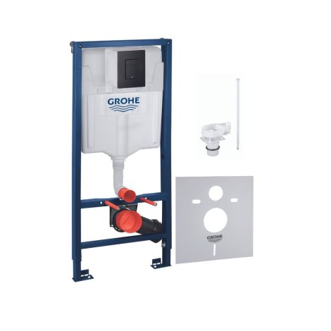  - GROHE-Rapid SL stelaż podtynkowy do WC 5w1 reduktor przepływu z przyciskiem Skate Cosmopolitan czarny mat 1000046 - 1000046 - Łazienki Szydłowski