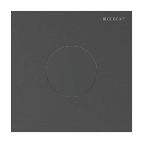 - GEBERIT typ 40 System spłukiwania pisuarów z elektronicznym uruchamianiem spłukiwania, zasilanie sieciowe, płyta przykrywająca okrągła czarny chrom / szczotkowany, z powłoką easy-to-clean 116024QD1 - 116.024.QD.1 - Łazienki Szydłowski