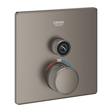 - GROHE-SmartControl Bateria termostatyczna do obsługi jednego wyjścia wody satin graphite 29123MG0 - 29123MG0 - Łazienki Szydłowski