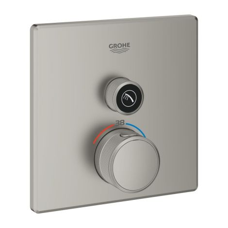 - GROHE-SmartControl Bateria termostatyczna do obsługi jednego wyjścia wody satin steel 29123MS0 - 29123MS0 - Łazienki Szydłowski