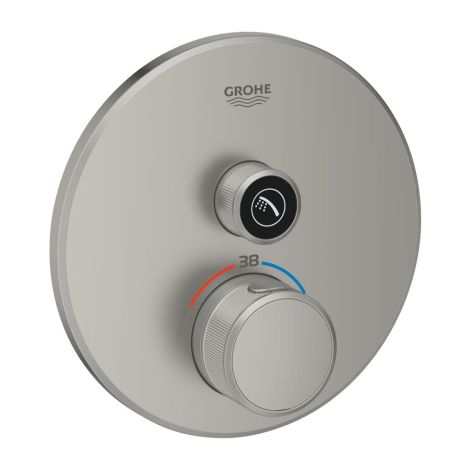 - GROHE-Grohtherm SmartControl Bateria termostatyczna do obsługi jednego wyjścia wody satin steel 29118MS0 - 29118MS0 - Łazienki Szydłowski
